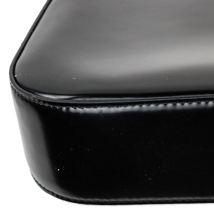 Staud Black Glossy Leather Alec Shoulder Bag