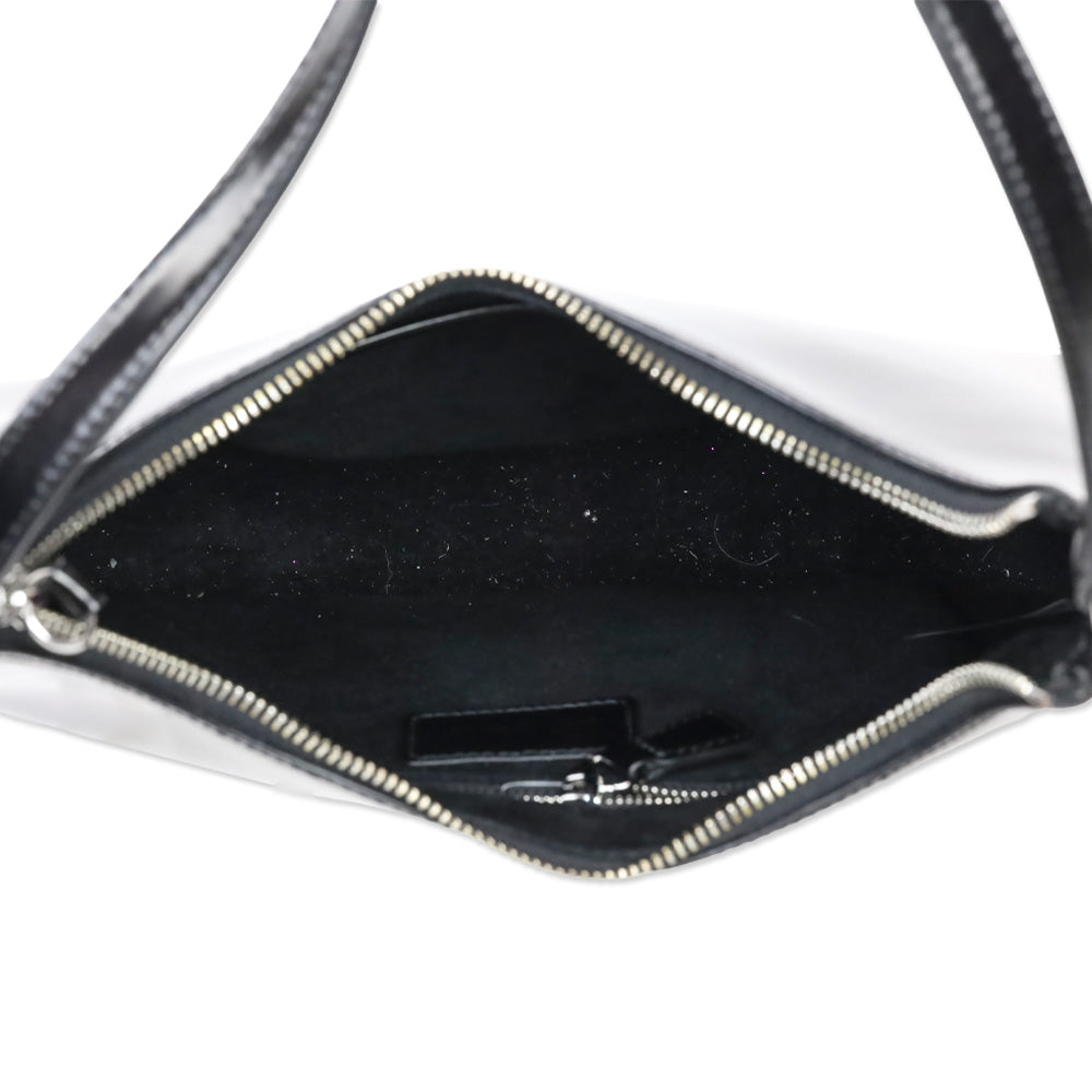 Staud Black Glossy Leather Alec Shoulder Bag