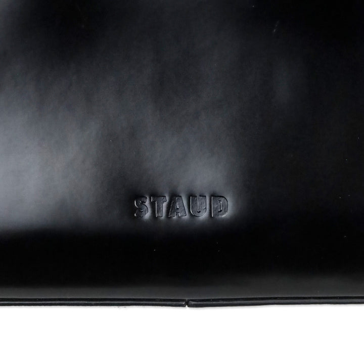 Staud Black Glossy Leather Alec Shoulder Bag