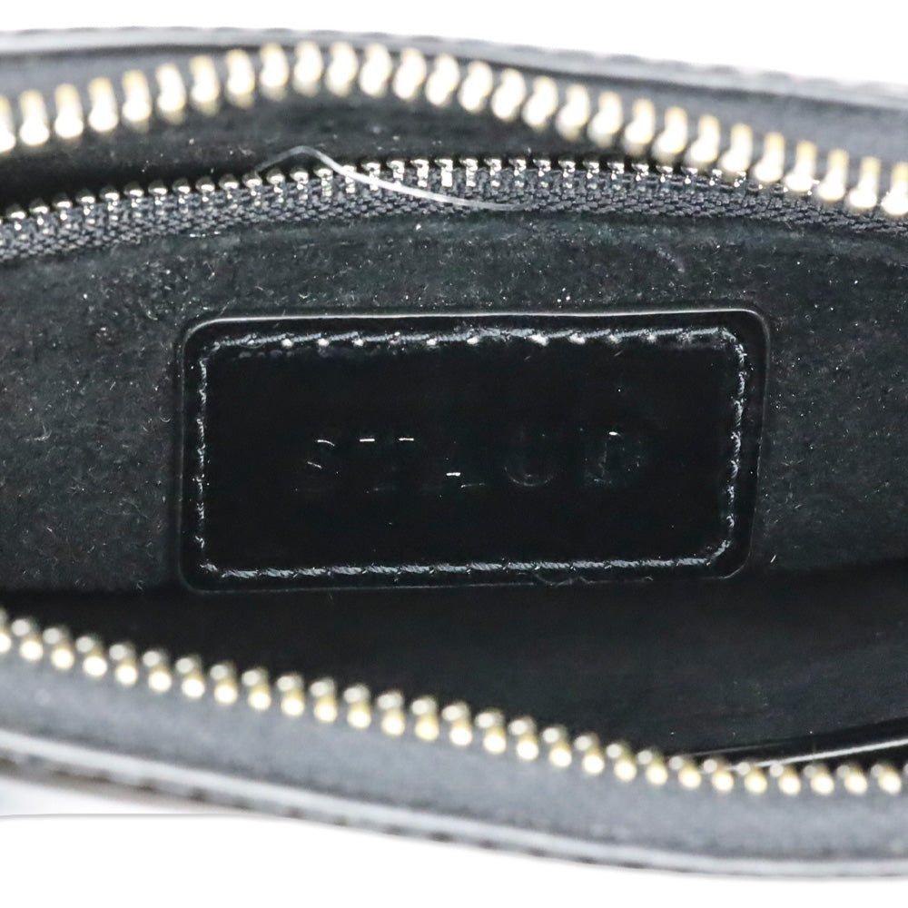Staud Black Glossy Leather Alec Shoulder Bag