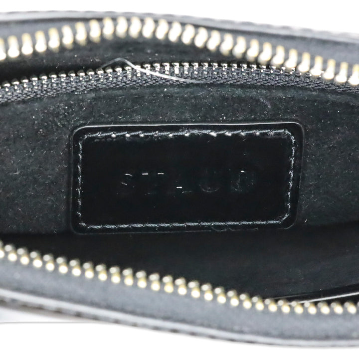Staud Black Glossy Leather Alec Shoulder Bag