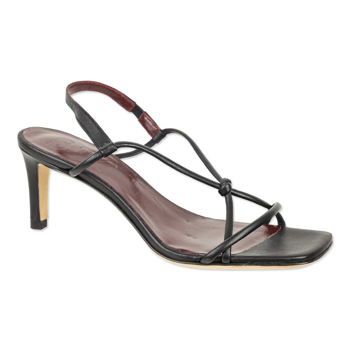 Staud Black Nicolette Heeled Sandals