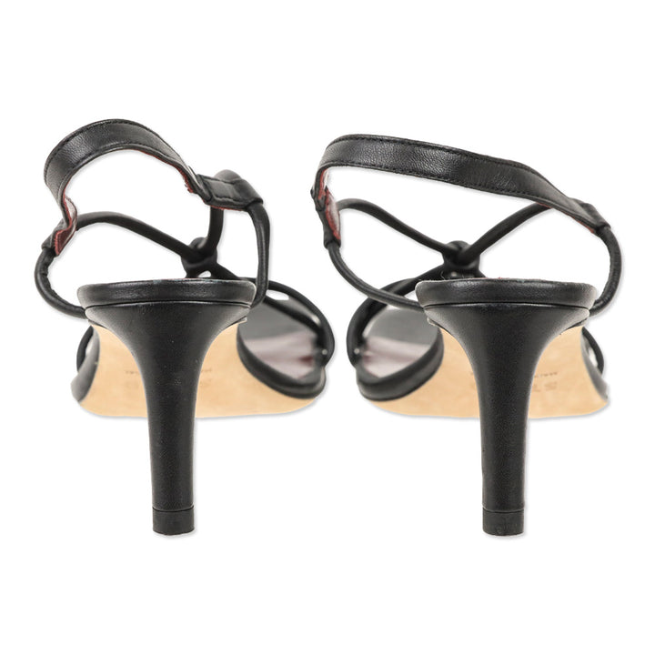 Staud Black Nicolette Heeled Sandals