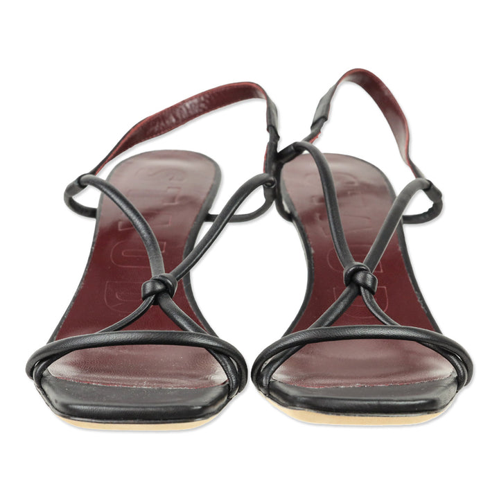 Staud Black Nicolette Heeled Sandals