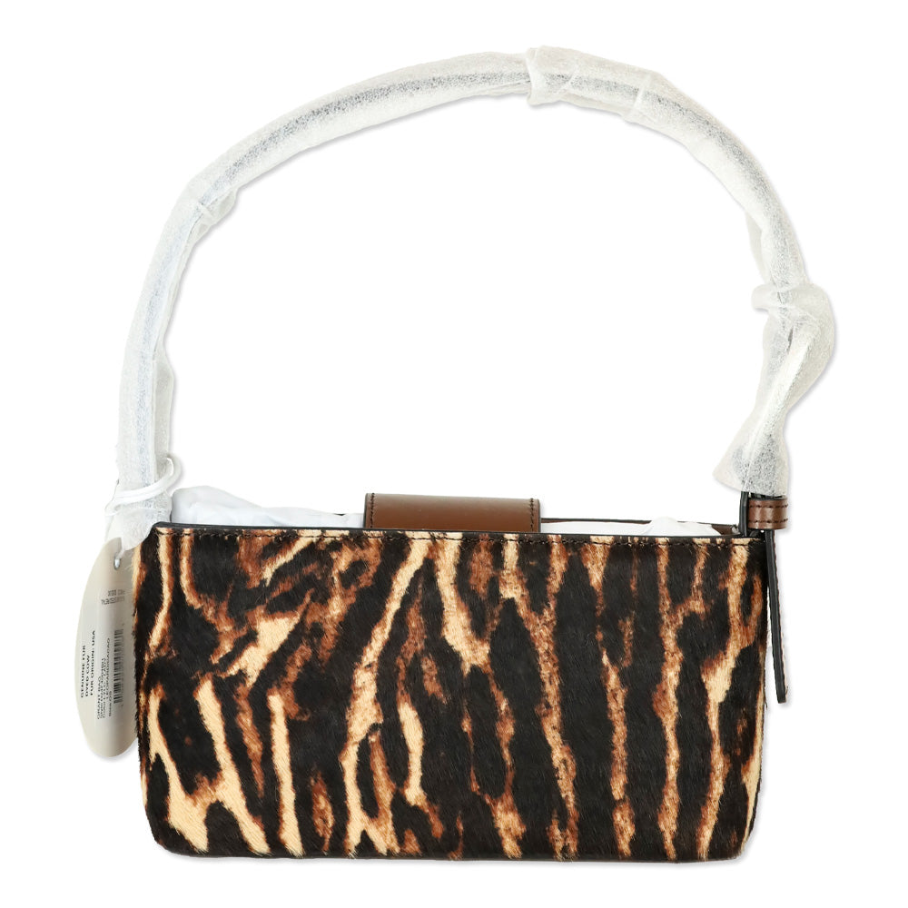 Staud Lady Leopard Cacao Calf Hair Grant Bag
