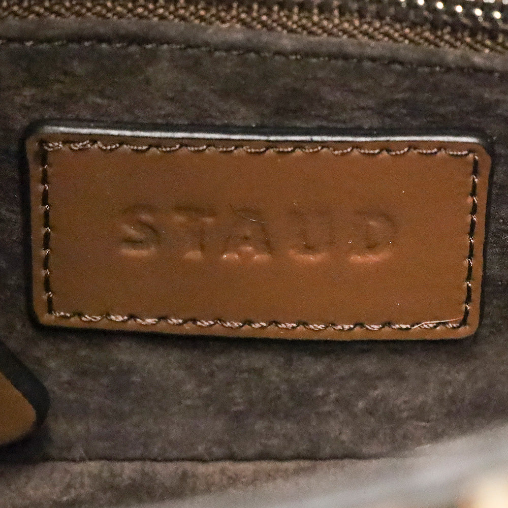 Staud Lady Leopard Cacao Calf Hair Grant Bag