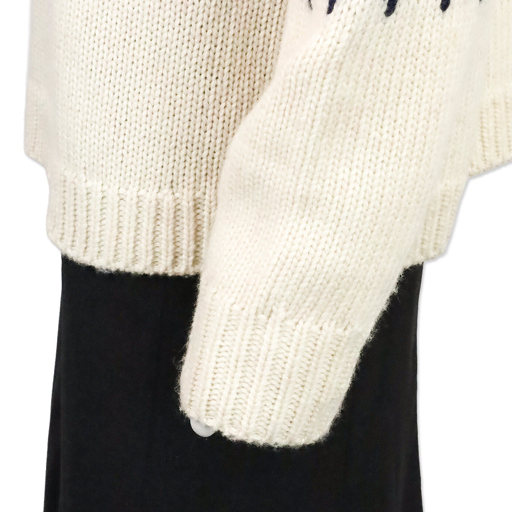Staud Moritz Oatmeal Multi Fair Isle Wool Blend Sweater