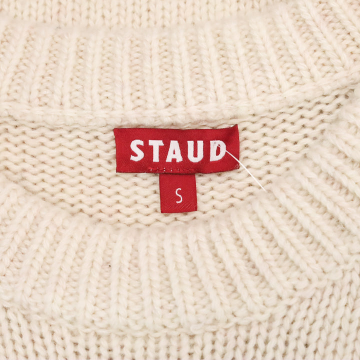 Staud Moritz Oatmeal Multi Fair Isle Wool Blend Sweater