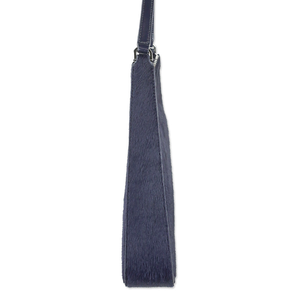 Staud Navy Cow Fur Alex Bag