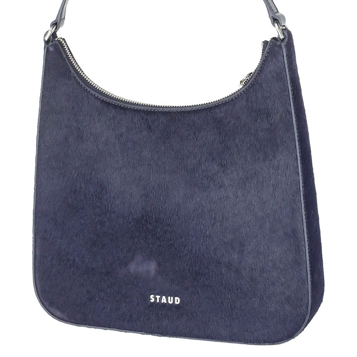 Staud Navy Cow Fur Alex Bag