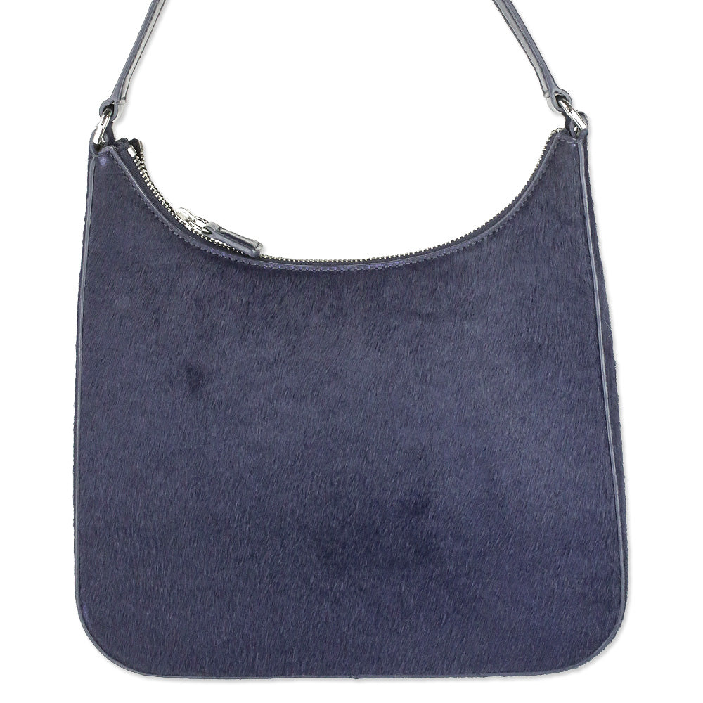 Staud Navy Cow Fur Alex Bag
