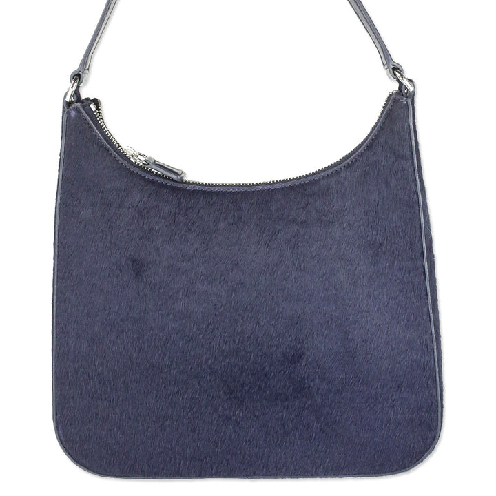 Staud Navy Cow Fur Alex Bag