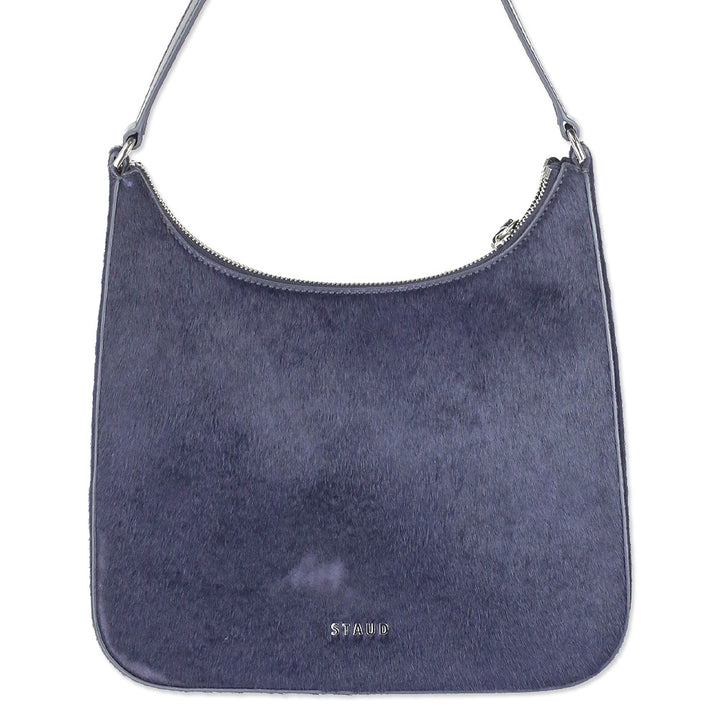 Staud Navy Cow Fur Alex Bag