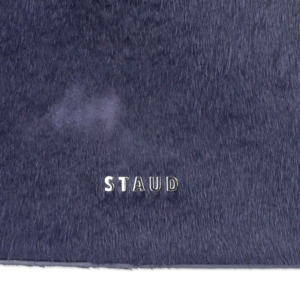 Staud Navy Cow Fur Alex Bag