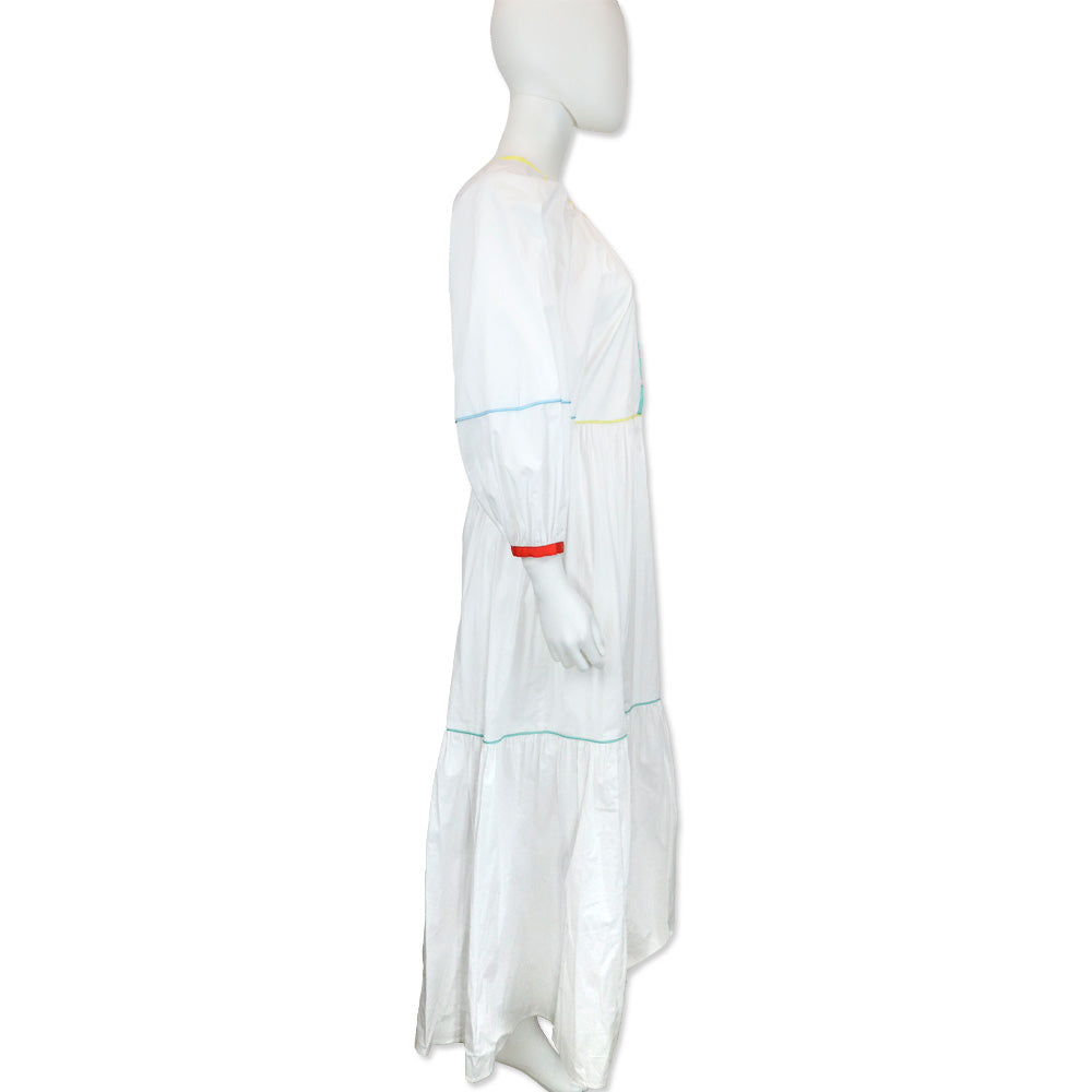 staud white maxi dress Staud White Cotton Demi Tiered Short Puff-Sleeve Prairie Peasant Maxi Dress staud white maxi dress Staud White Cotton Demi Tiered Short Puff-Sleeve Prairie Peasant Maxi Dress
