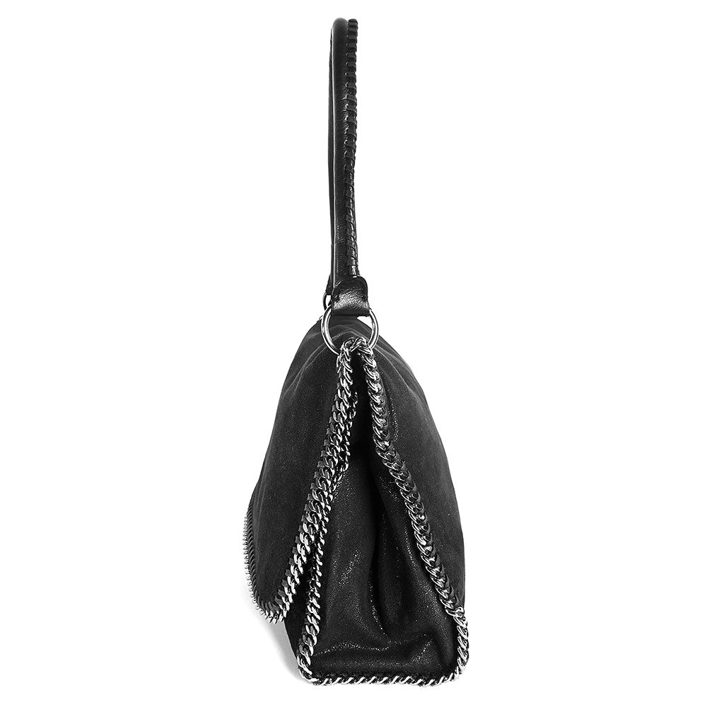 Stella McCartney Black Falabella Flap Shoulder Bag