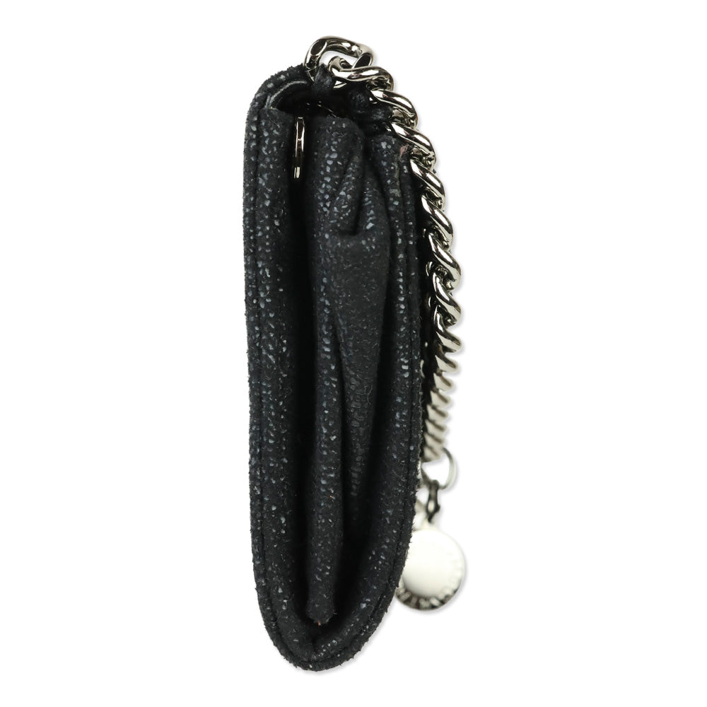 Stella McCartney Black Shaggy Suede Falabella Long Wallet
