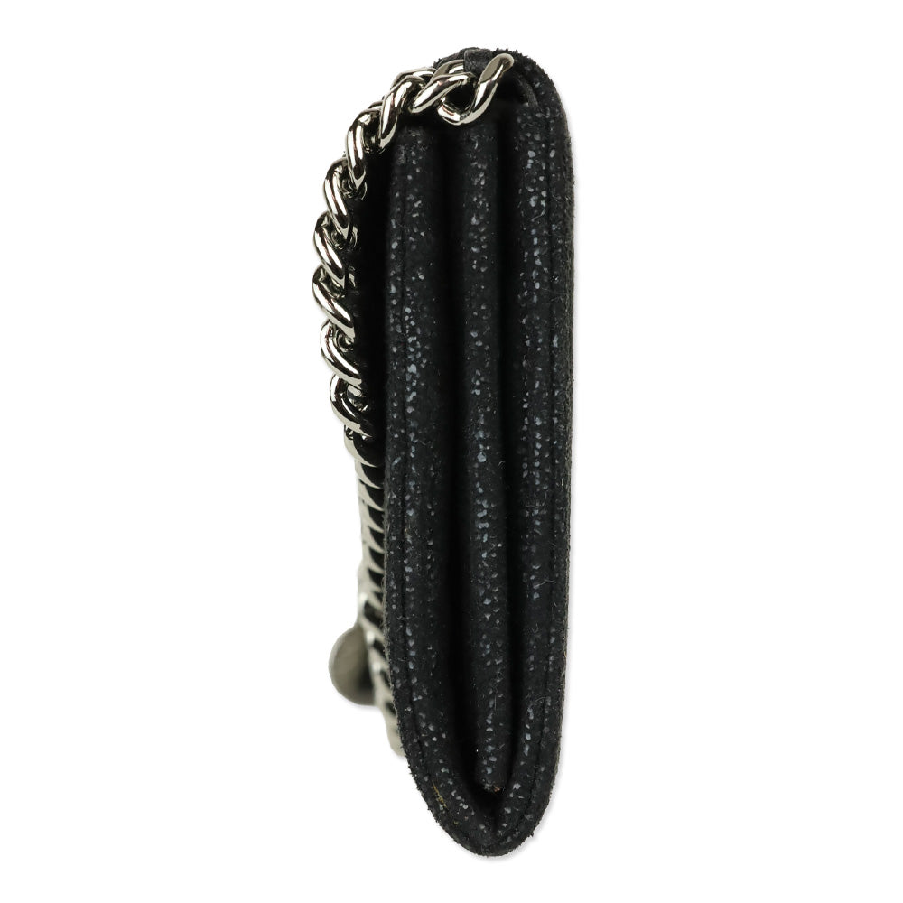 Stella McCartney Black Shaggy Suede Falabella Long Wallet
