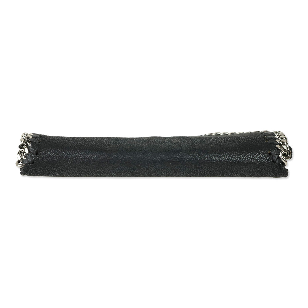Stella McCartney Black Shaggy Suede Falabella Long Wallet