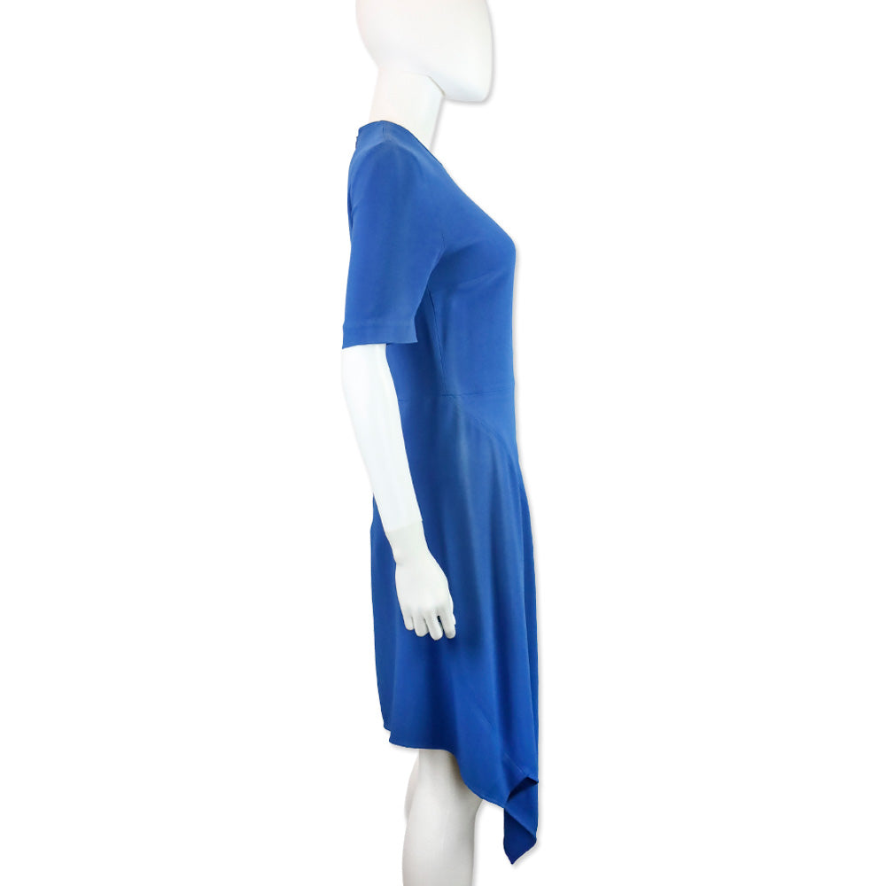 Stella McCartney Blue Handkerchief Hem Blue Dress