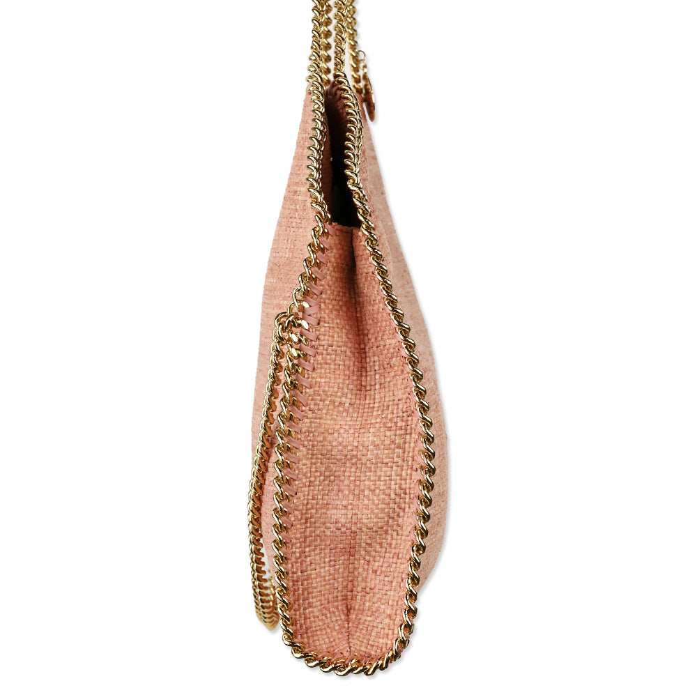 Stella McCartney Brick Weaved Raffia Chain Falabella Tote