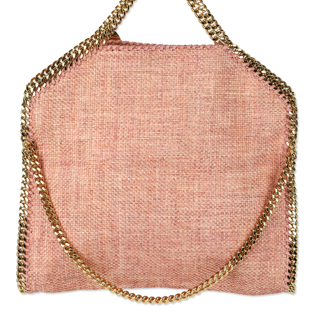 Stella McCartney Brick Weaved Raffia Chain Falabella Tote