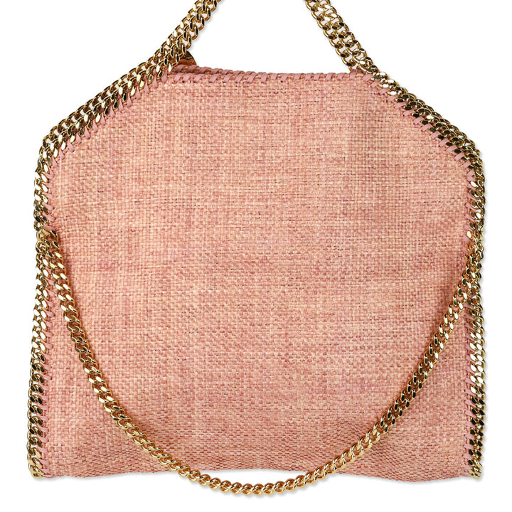 Stella McCartney Brick Weaved Raffia Chain Falabella Tote