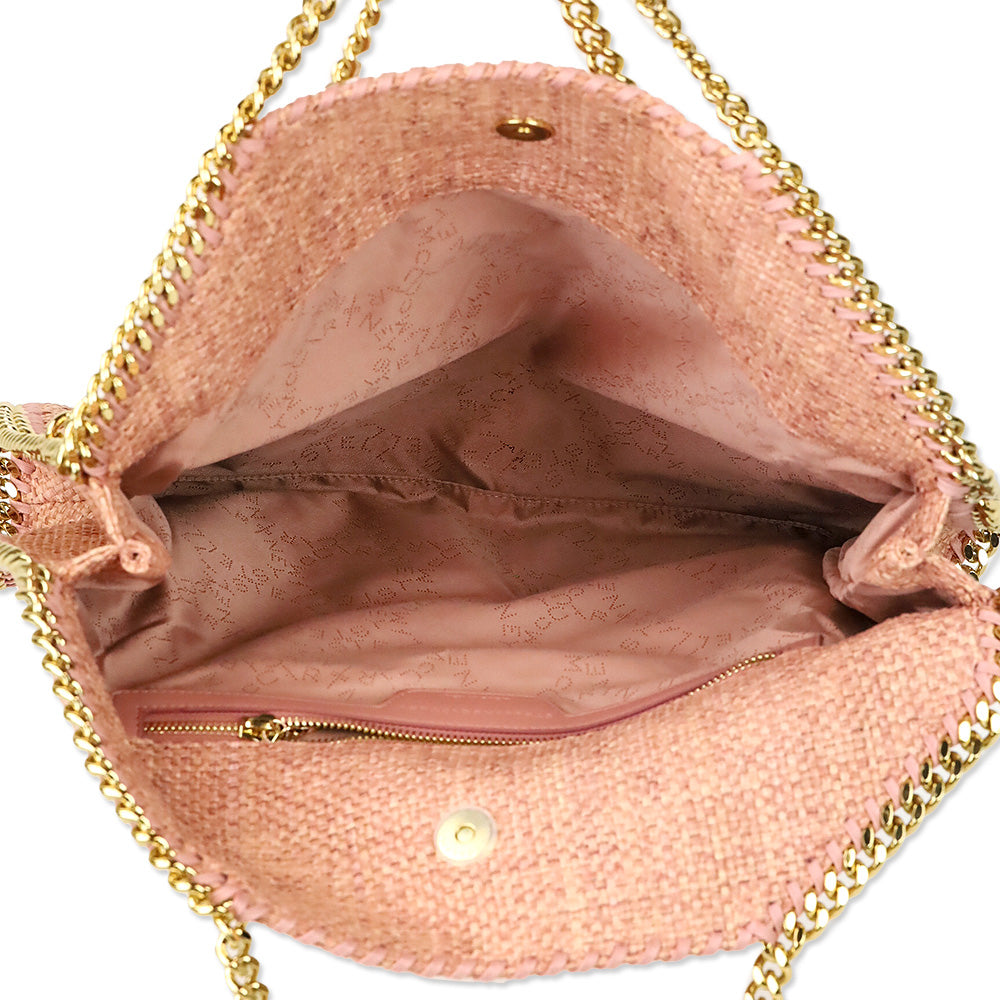Stella McCartney Brick Weaved Raffia Chain Falabella Tote
