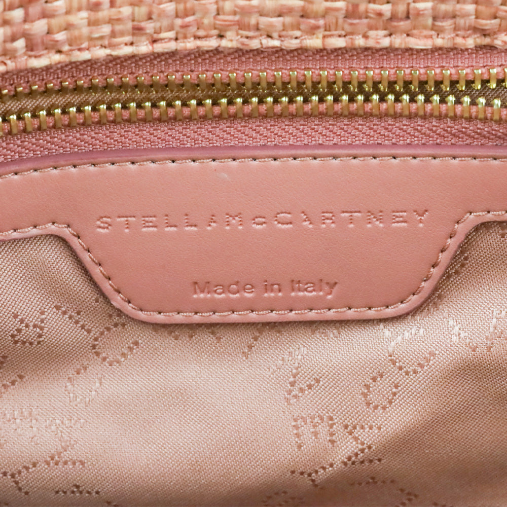 Stella McCartney Brick Weaved Raffia Chain Falabella Tote