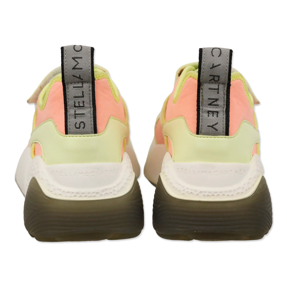Stella McCartney Eclypse Yellow/White Velcro Fastening Chunky Platform Sneakers