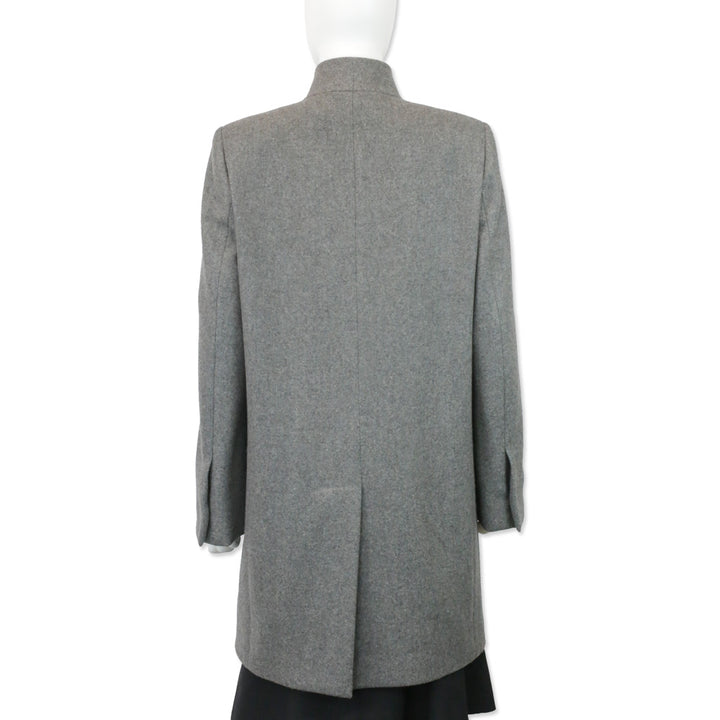 Stella McCartney Grey Wool Shawl Collar Overcoat