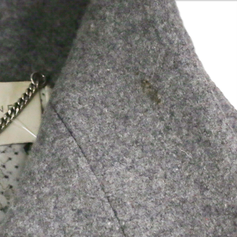 Stella McCartney Grey Wool Shawl Collar Overcoat