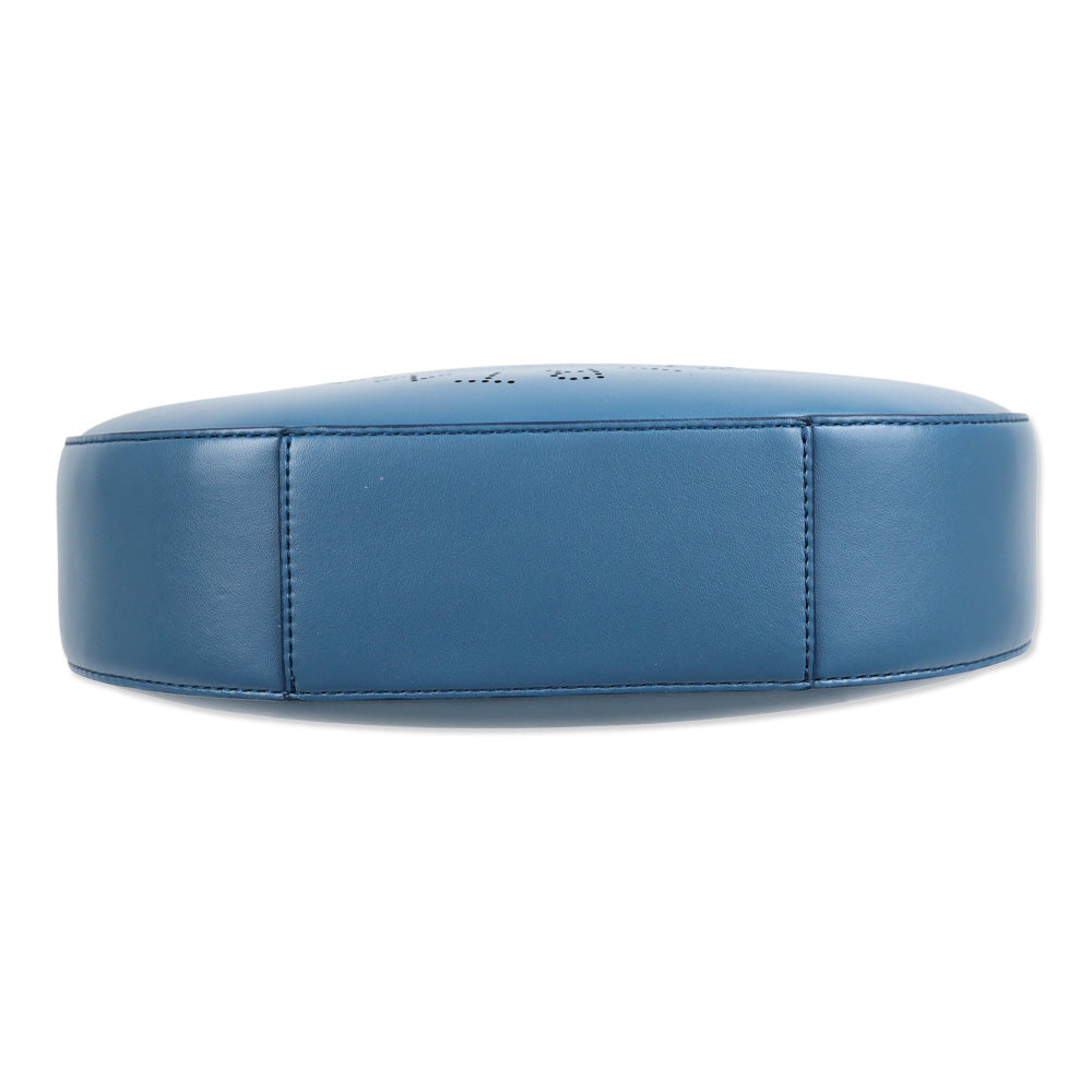 Stella McCartney Linea Blue Vegan Leather Logo Shoulder Bag