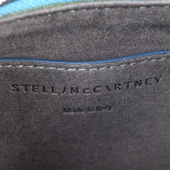Stella McCartney Linea Blue Vegan Leather Logo Shoulder Bag