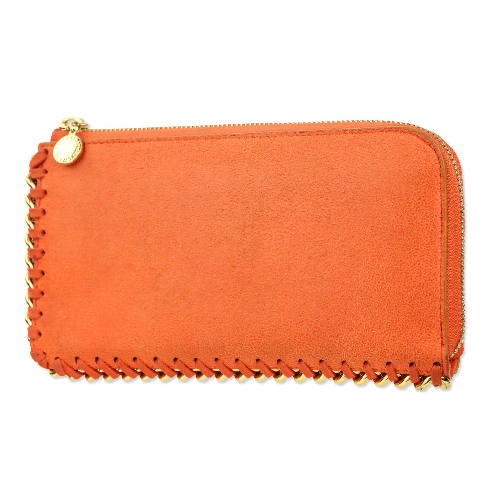 Stella McCartney Orange Falabella L-Zip Continental Wallet
