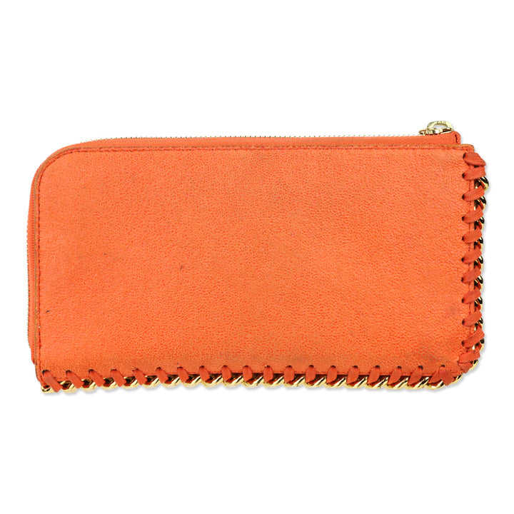 Stella McCartney Orange Falabella L-Zip Continental Wallet