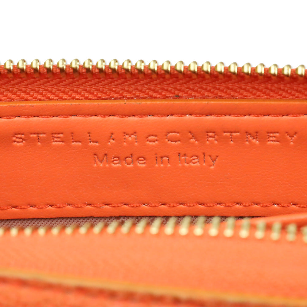 Stella McCartney Orange Falabella L-Zip Continental Wallet
