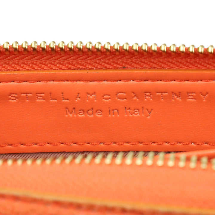Stella McCartney Orange Falabella L-Zip Continental Wallet