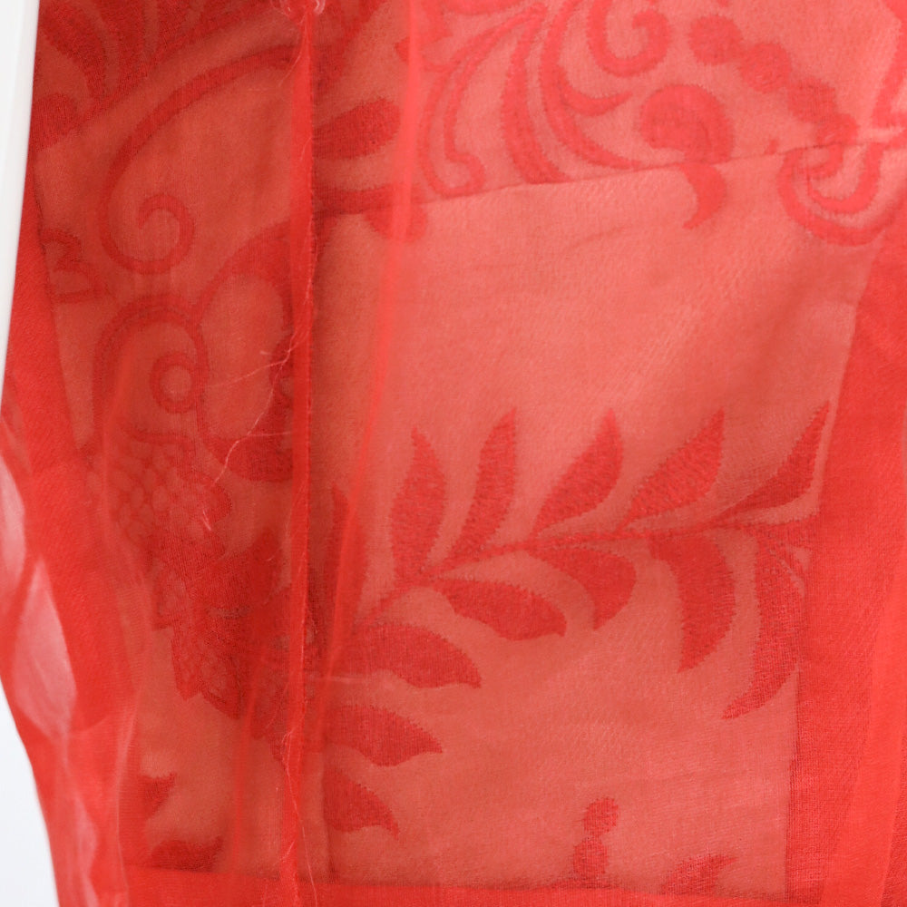 Stella McCartney Red Embroidered Camel Organza Strapless Bolsena Dress with Red Peplum Overlay
