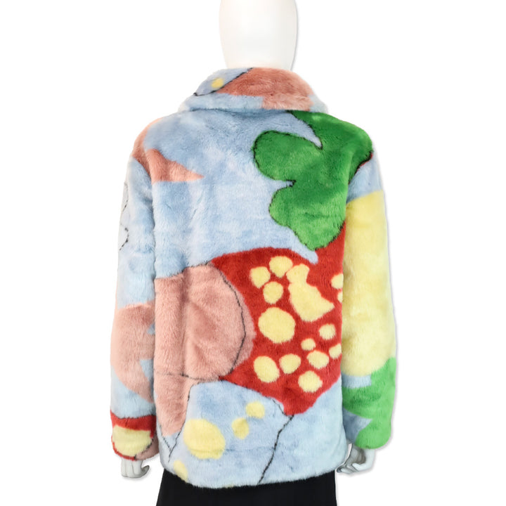 Stella McCartney x The Beatles Lucy in the Sky Print Faux-Fur Coat