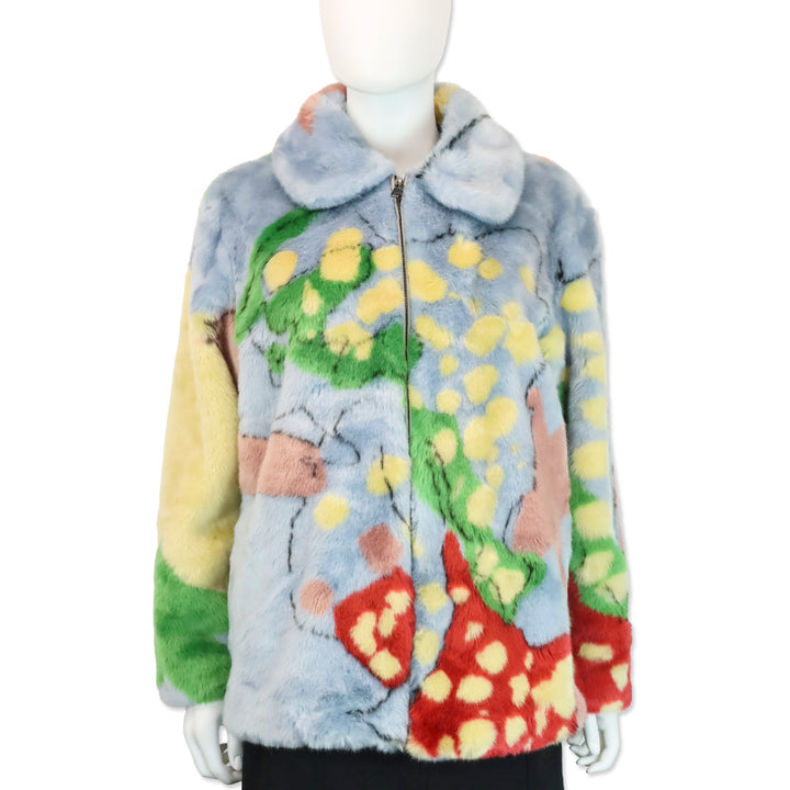 Stella McCartney x The Beatles Lucy in the Sky Print Faux-Fur Coat