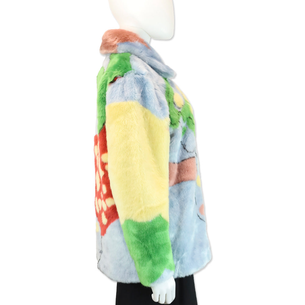 Stella McCartney x The Beatles Lucy in the Sky Print Faux-Fur Coat