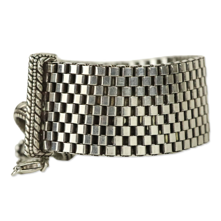 Stephen Dweck Sterling Silver Mesh Toggle Bracelet