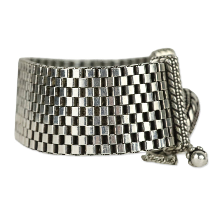 Stephen Dweck Sterling Silver Mesh Toggle Bracelet