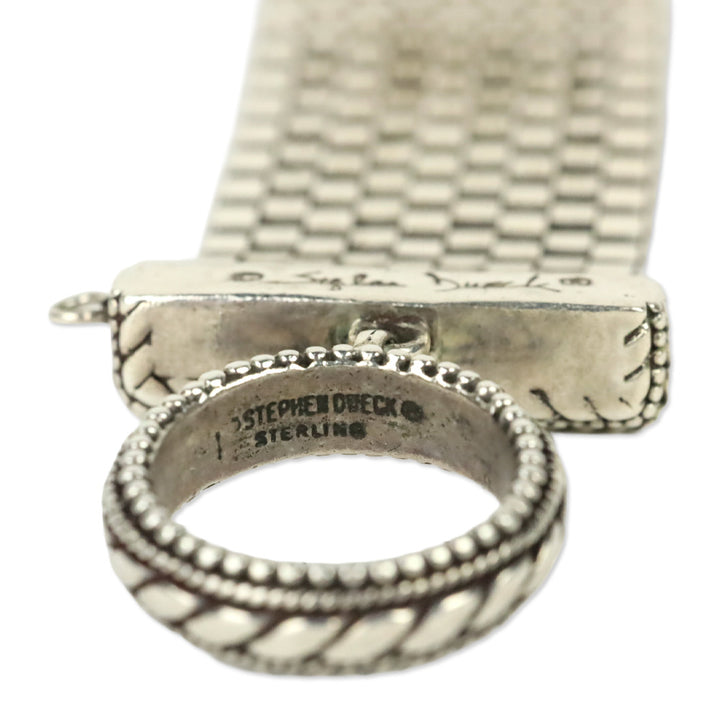 Stephen Dweck Sterling Silver Mesh Toggle Bracelet