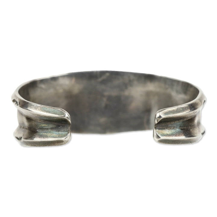 Sterling Silver/Turquoise 3 Stone Beaded Cuff Bracelet