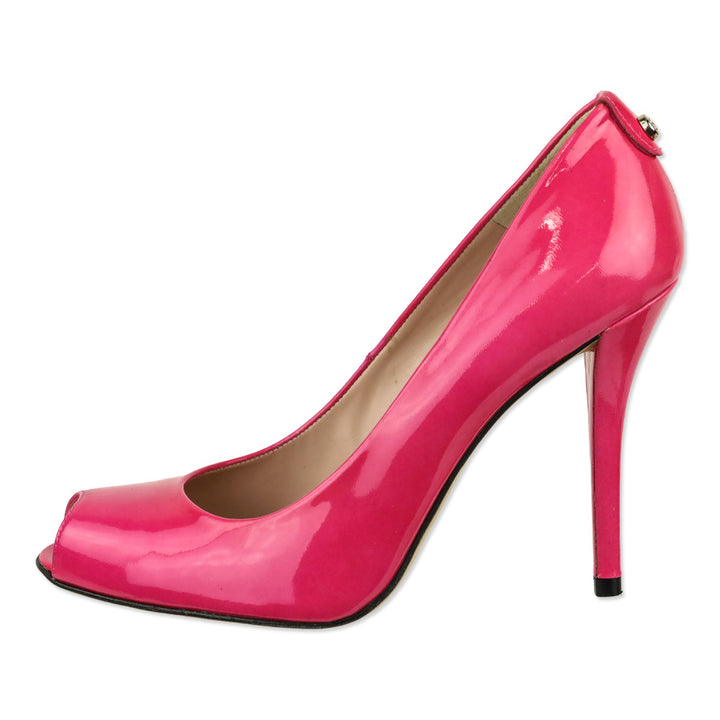 Stuart Weitzman Barbie Pink Patent Peep Toe Pumps