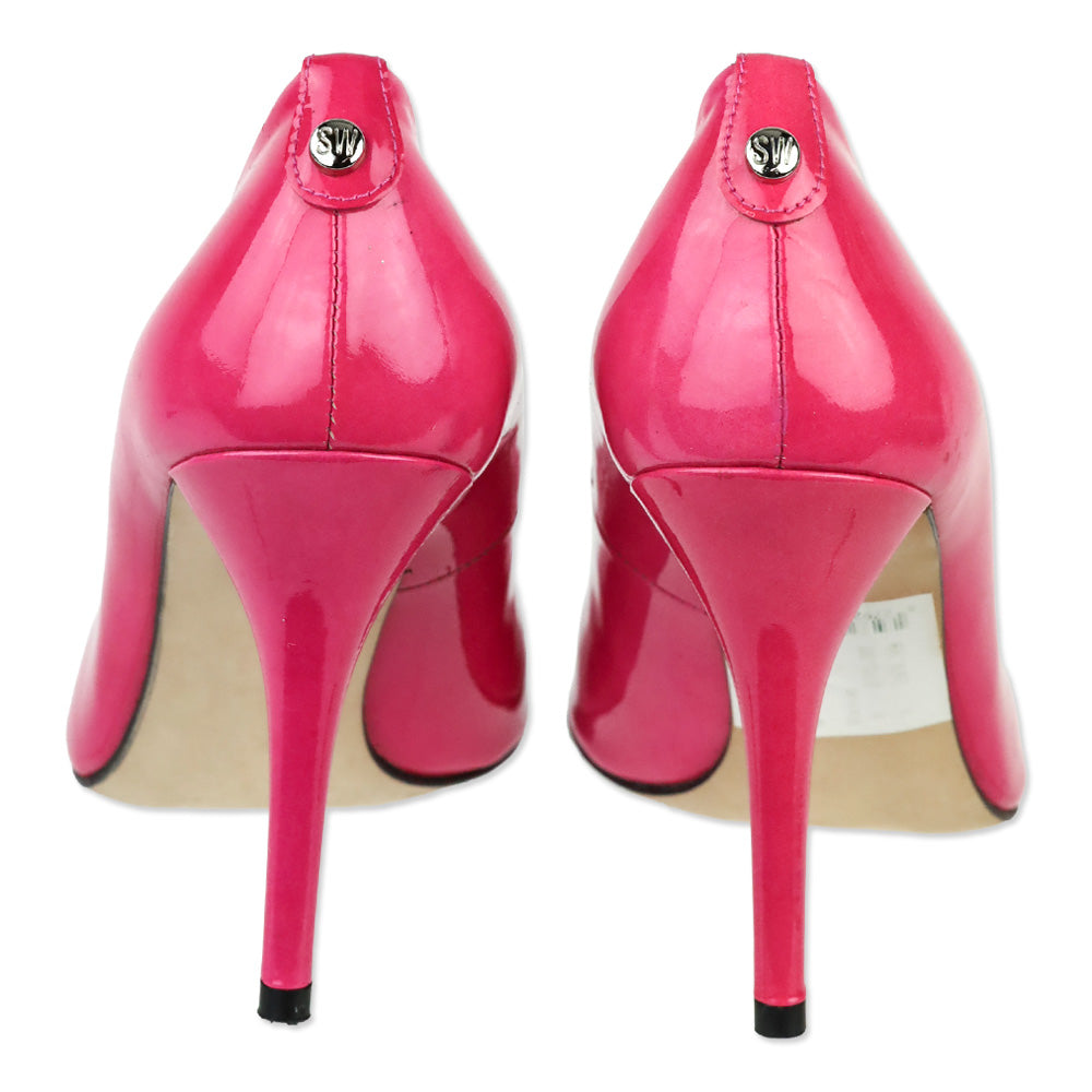 Stuart Weitzman Barbie Pink Patent Peep Toe Pumps