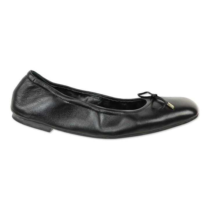 Toteme Minimalist Black Velvet Ballerinas Flat