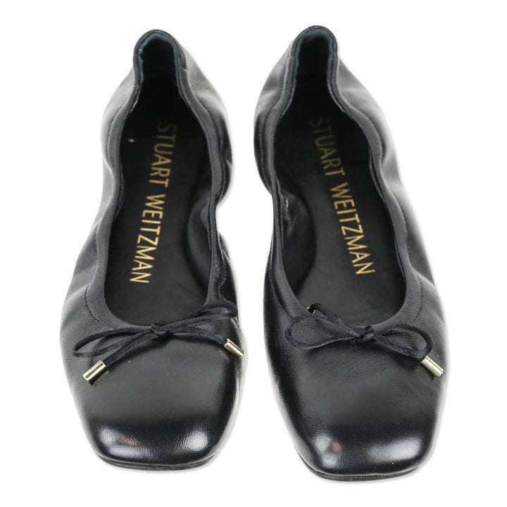 Toteme Minimalist Black Velvet Ballerinas Flat